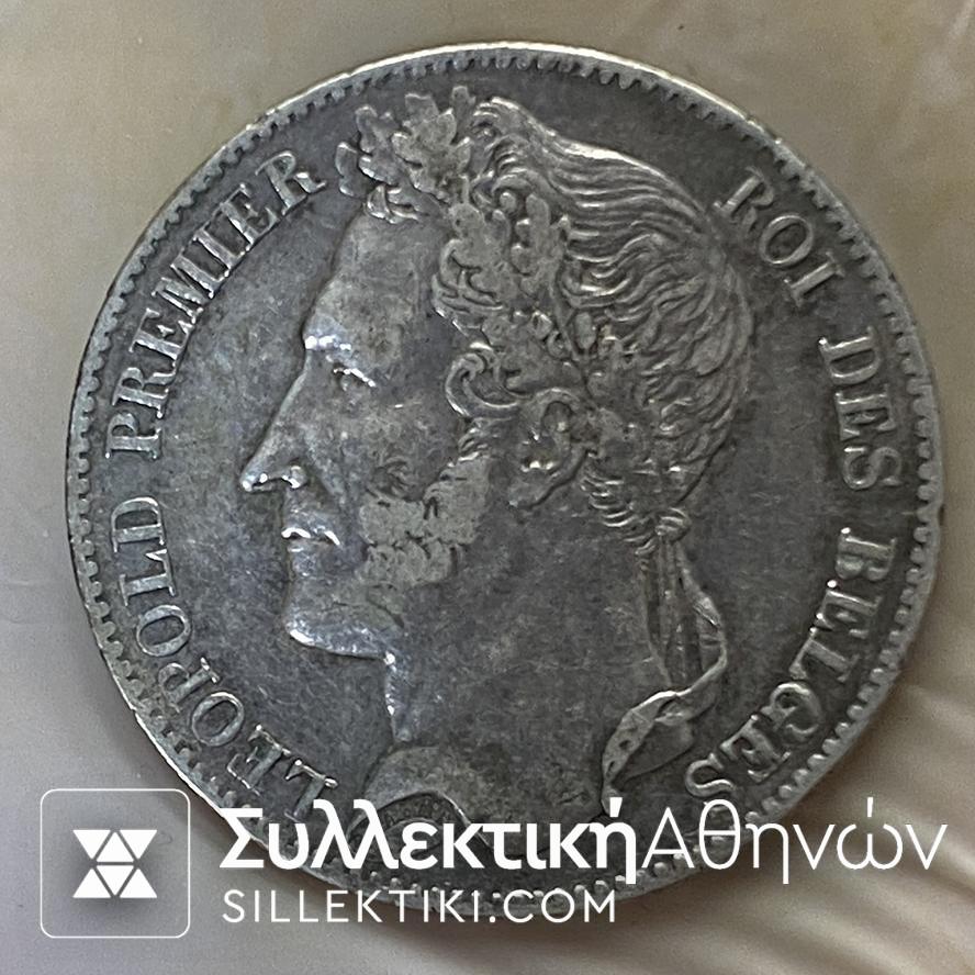 BELGIUM 5 Francs 1849